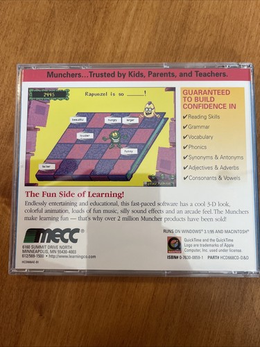 The Learning Company Word Munchers Deluxe for PC Mac CD-ROM - Photo 5/5