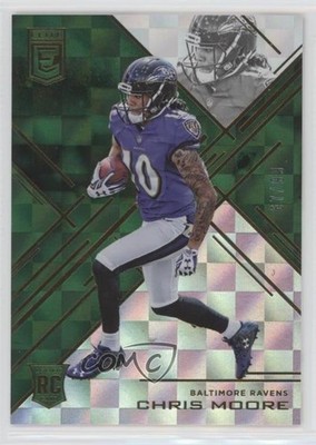 2016 Donruss Elite Elite Rookies Green 67/99 Chris Moore #183 Rookie RC 0f8