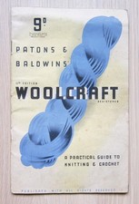 Patons & Baldwins Woolcraft 13th Edition Practical Guide to Knitting Crochet Vtg