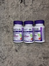 3 Pack Natrol Melatonin 5 Mg Fast Dissolve Strawberry Exp 10/31/26