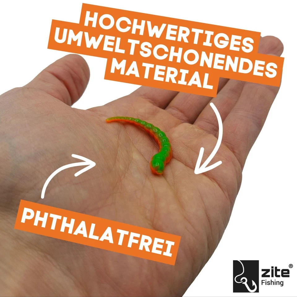 Gummiköder Forelle Curly Viper UL Starterset & Rotorhaken Forelle Zite Fishing - Bild 4 von 4