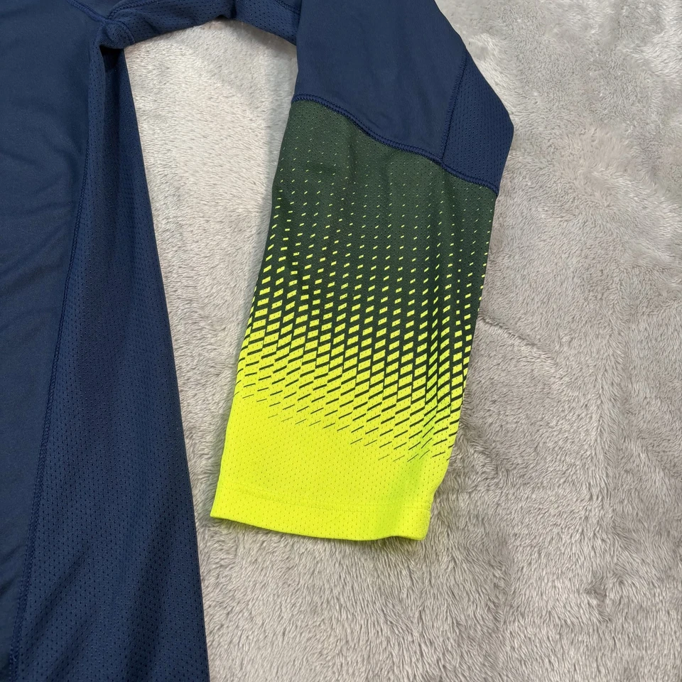 Camisa masculina Under Armour manga longa azul grande HeatGear desempenho ombre malha - Imagem 4 de 4