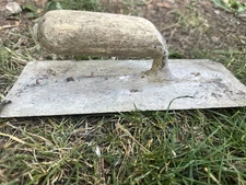 Vintage Cement Finish Trowel 11" x 4.5" Wood Handle Masonry