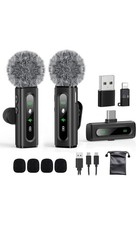 USB C Lavalier Microphone Wireless Mini Mic for Type C Android Phone/Tablet/PC