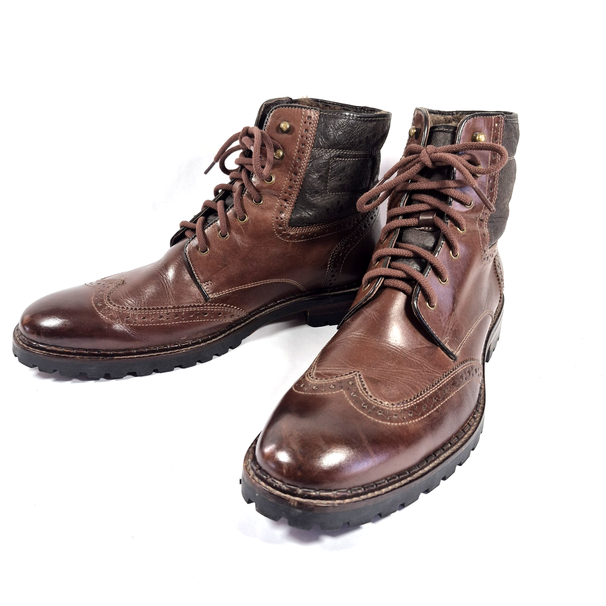 Johnston & Murphy Mens Cap Toe Full Zip Boots Dark Brown Sheepskin Leather 11 Johnston & Murphy XC Flex Raleigh Cap Toe Zip Boot - FREE  main image 4