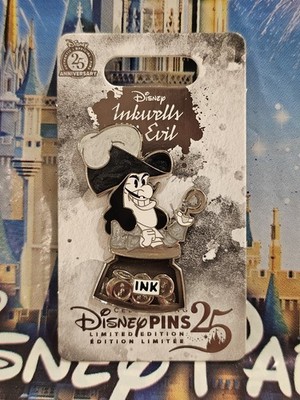 2025 Disney Parks Pin Inkwells of Evil 8 Of 12 Captain Hook LE 4000