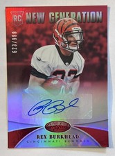 Rex Burkhead RC 2013 Certified New Generation Red Rookie Auto Card 623/999