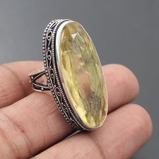 Citrine Quartz Gemstone 925 Sterling Silver Handmade Ring Jewelry Gift For Love