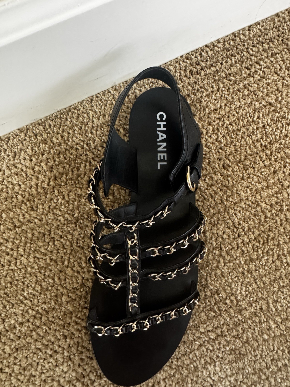 CHANEL Interlocking CC Logo Gladiator Open Toe Sa… - image 15