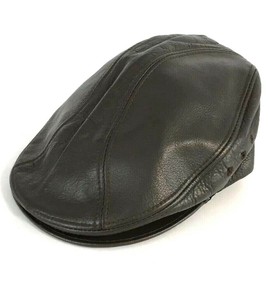 mens leather cabbie hat