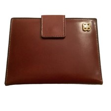 Vintage Oxblood Leather Card Wallet Passport Travel Case Full Grain Leather
