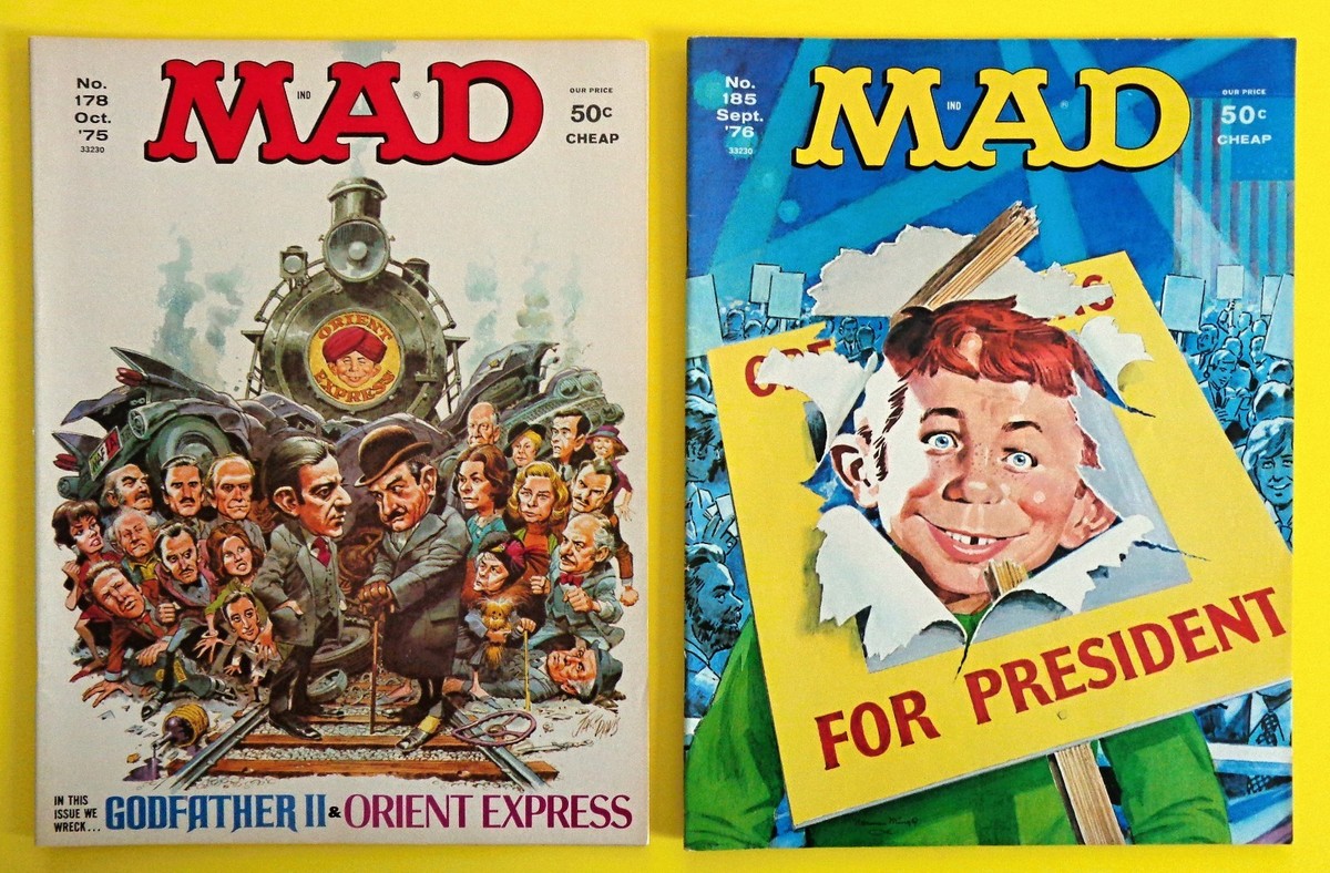 Mad Magazine Lot [#s 167, 172, 175, 177-178, 185] -- 1974