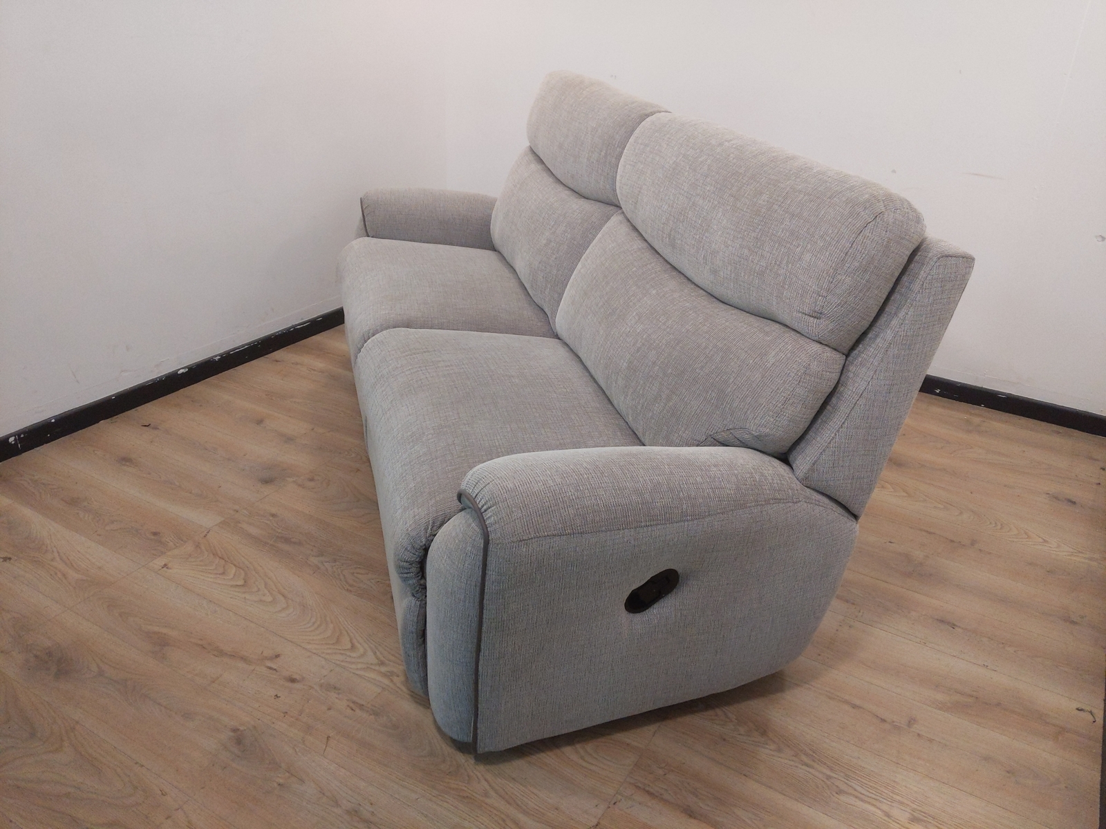 LaZBoy Pittsburgh 3 Seater Manual Recliner Sofa MissionSnake Grey RRP