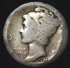 1924-D 10C Mercury Dime 90% Silver 21oww0224