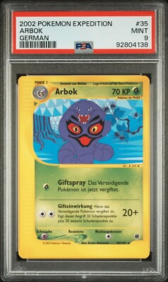 2002 Pokemon GERMAN Expedition Arbok Non Holo 35/165 PSA 9 MINT | eBay