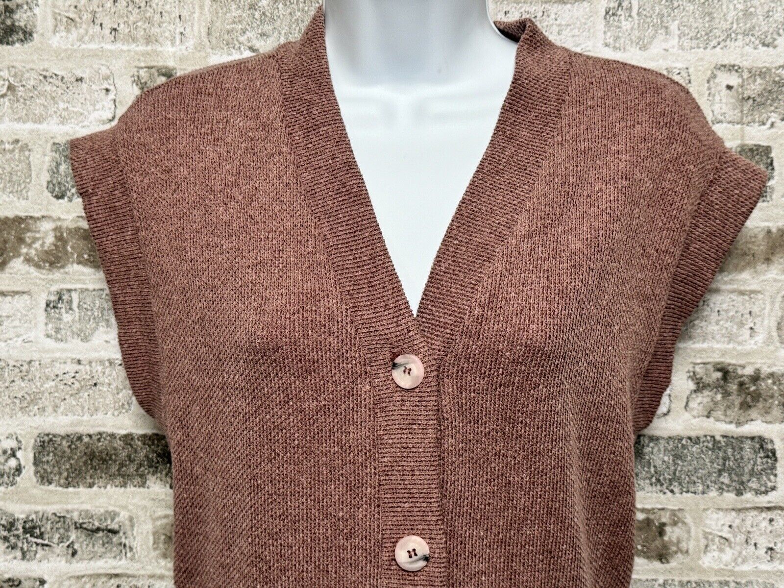 Bohme Womens Size Medium Knitted Vest Brown Waist… - image 4