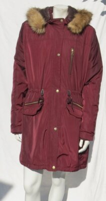 MOSSIMO Target US women s XXL Purple Removable Faux Fur Hood Parka Winter Coat
