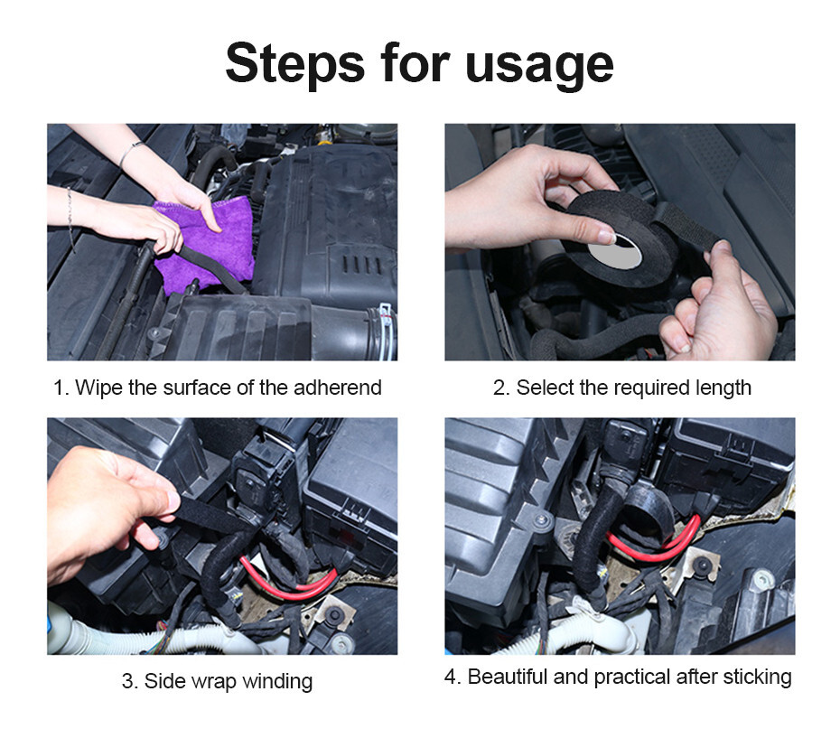 Car Wire Electrical Wiring Harness Tape Soundproof Heat Shield