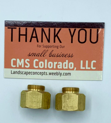 2 Pack - Brass Shub Adapter 1/2'' FNPT x Nozzle Male Thread for Pipe to Nozzles