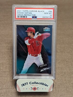 2021 Topps Chrome Black Shohei Ohtani Green Refractor 17/99 JERSEY
