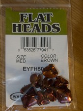 Wapsi Flat Heads, Brown, Size Medium - 10 per...