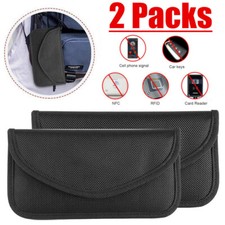 Car Key Faraday Bag Keyless Entry Fob Signal Guard Blocker 2X Wallet Pouch-Large