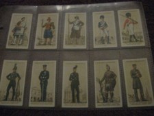 JOHN PLAYER UNIFORMS OF THE TA ARMY FULL SET OF 50 CIGARETTE CARDS IN SLEEVES