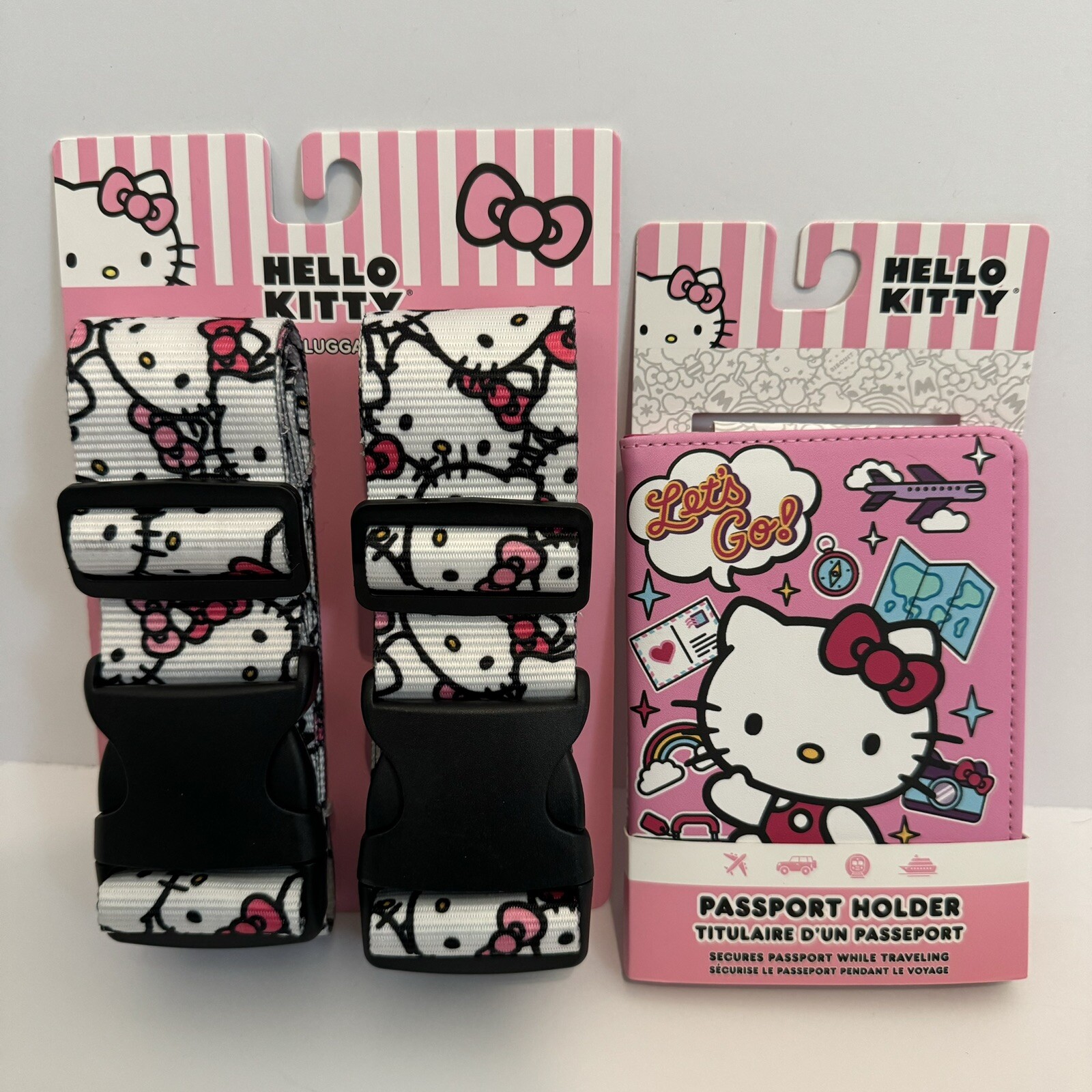 Hello Kitty Passport Holder with Luggage Strap Travel Bundle NWT-image