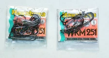 Havabusa Hooks Lot, WRM 251 Hooks-  2/0 - 24 Pcs. 2 Packs Worm Hooks Double Pks.