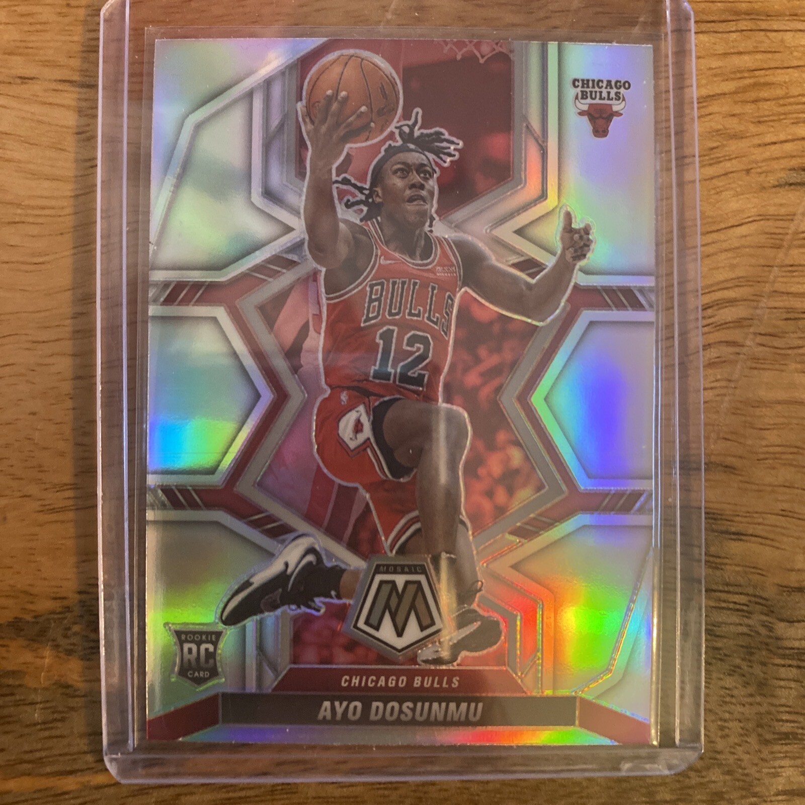 2021-22 Panini Mosaic Ayo Dosunmu Holo Silver Rookie #233 Chicago Bulls