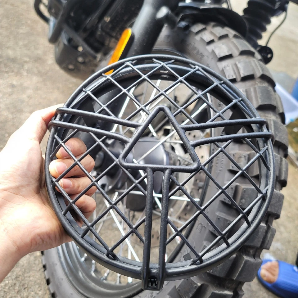 Parrilla de protección de faros de motocicleta apta para Triumph Speed Twin 900 Speed 400 Foto 4 de 4