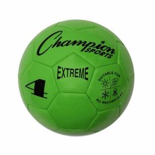 Champion Sports Extreme Soft Touch Butyl Bladder Soccer Ball, Size 4, Green