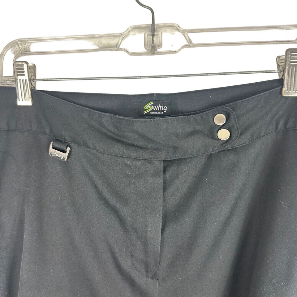 Swing Bette & Court Black Capri Golf Pants 14 Tanya Fit Polyester