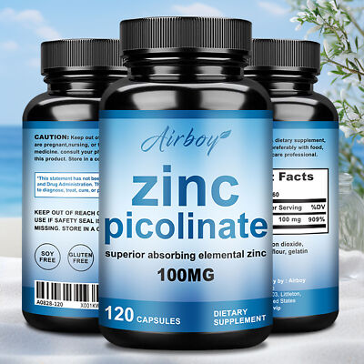 Zinkpicolinat 100mg Kapseln - Immunabwehr-Boosts, High Potency, Non-GMO