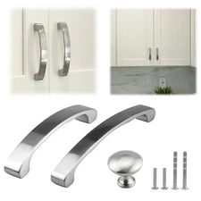 2709 Series Traditional Brushed Nickel Cabinet door Drawer Pull Knob Handle Set