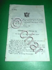 Kingdom of Italy Royal Decree Consortium Municipalities Venetian Provinces Taxes 1867