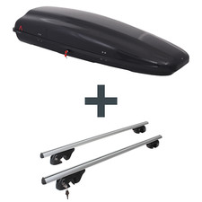 Dachbox G3 Arjes 480 + Dachträger Menabo Sherman für Skoda Octavia Kombi II 1Z5