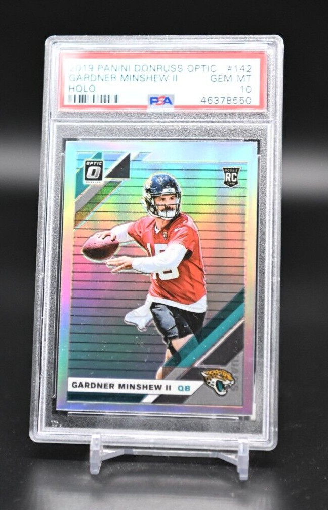 Gardner Minshew 2019 Donruss Optic HOLO Rookie RC PSA 10 Raiders Jaguars