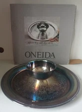 Oneida Silverplate "Jefferson" Chip and Dip Server 12 1/2 inch with Box