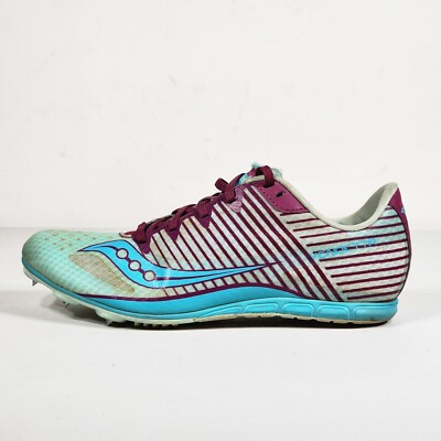 Saucony Vendetta 2 Women Light Blue Purple Track & Field Cleats Shoes Size 8.5