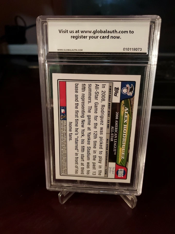 Alex Rodriguez 2008 Topps Update & Highlights UH65 Global Grade 9 Mint New York  - Image 4 of 4