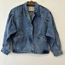 Vintage Gitano Denim Jean Jacket Oversized Women Large Button Front Pockets 