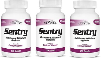 21st Century Sentry Women Multivitamin with Minerals 120 Count X 3 Packs