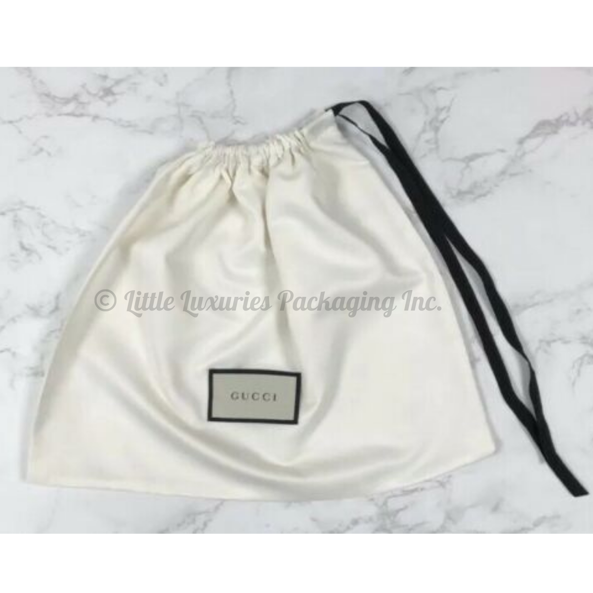 Gucci White Satin Dust Bag with Box NEW Authentic Gucci White Silky Satin Purse Storage  main image 2