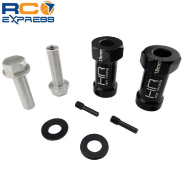 Axial SCX10 SCX10 II Wraith Aluminum 12mm Hex Adapters w/ 18mm Offset SCX10ET01