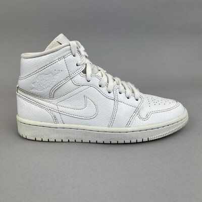Nike Air Jordan 1 Mid BQ6472 110 Snakeskin Triple White Sneaker Turnschuhe UK5