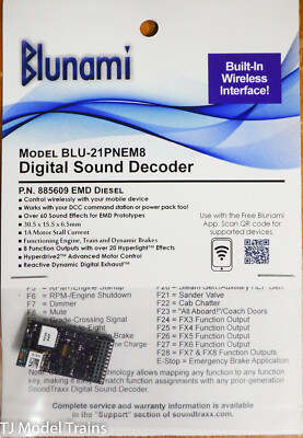 Blunami / Soundtraxx #885609 Model BLU-21PNEM8 Digital Sound Decoder ...