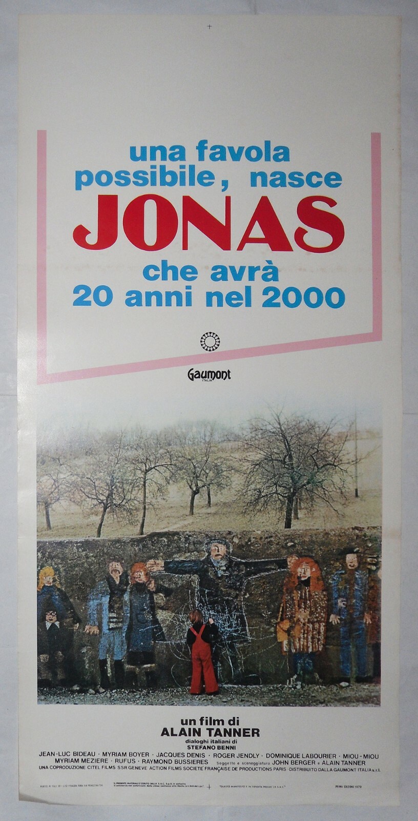 Locandina originale film Jonas che avrà 20 anni nel 2000 (1976) - Regia di Alain Tanner