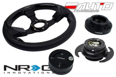 NRG 320 Pilota Leather BK Insert Steering Wheel/101 Hub/3.0 BK Release/Lock Matt