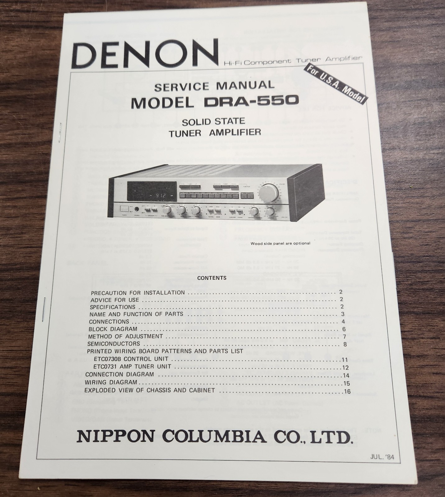 Denon DRA-550 vintage audio equipment - eBay listing photo 3